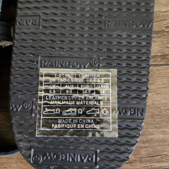 NWOT Rainbow T-Street Leather Braided Sandals - Picture 8 of 8